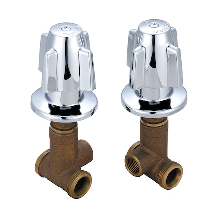 Central Brass Cast Brass Shower Valve, Polished Chrome 1240